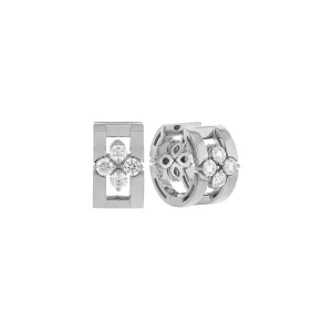 Love in Verona Huggie Hoops in White Gold