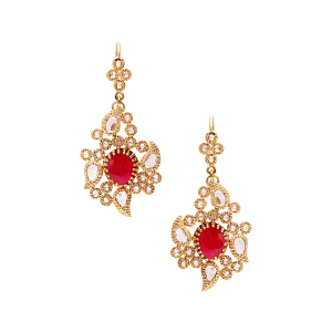 Luminosity Ruby and Diamond Drop Earrings