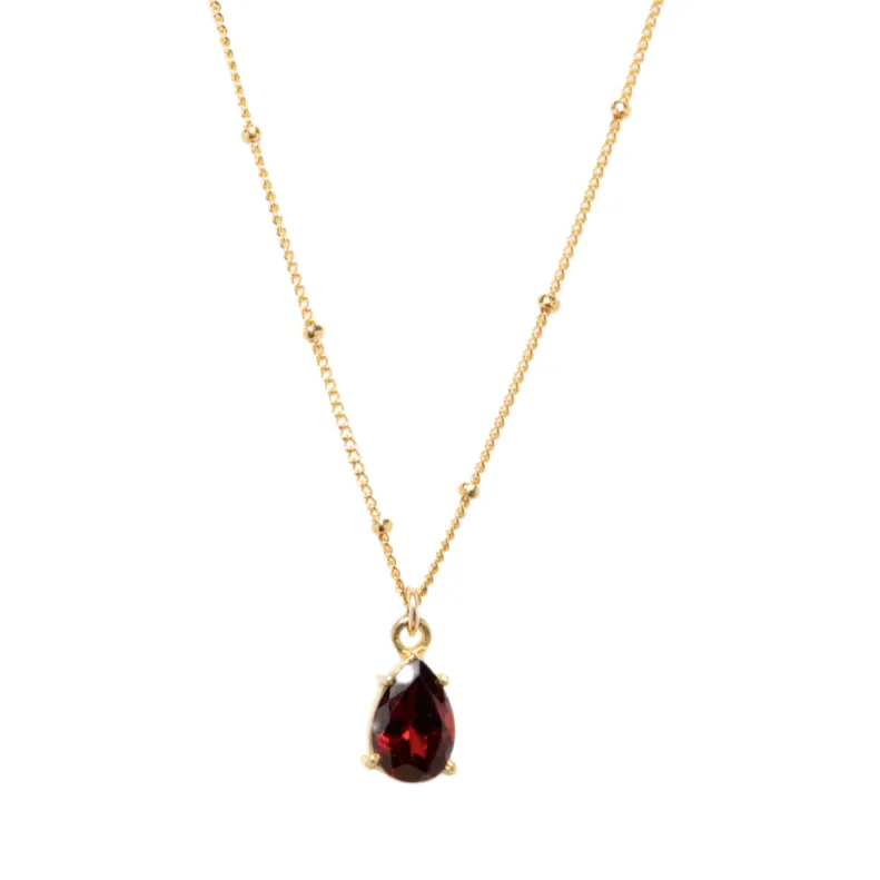 LUX Ruby Teardrop Necklace