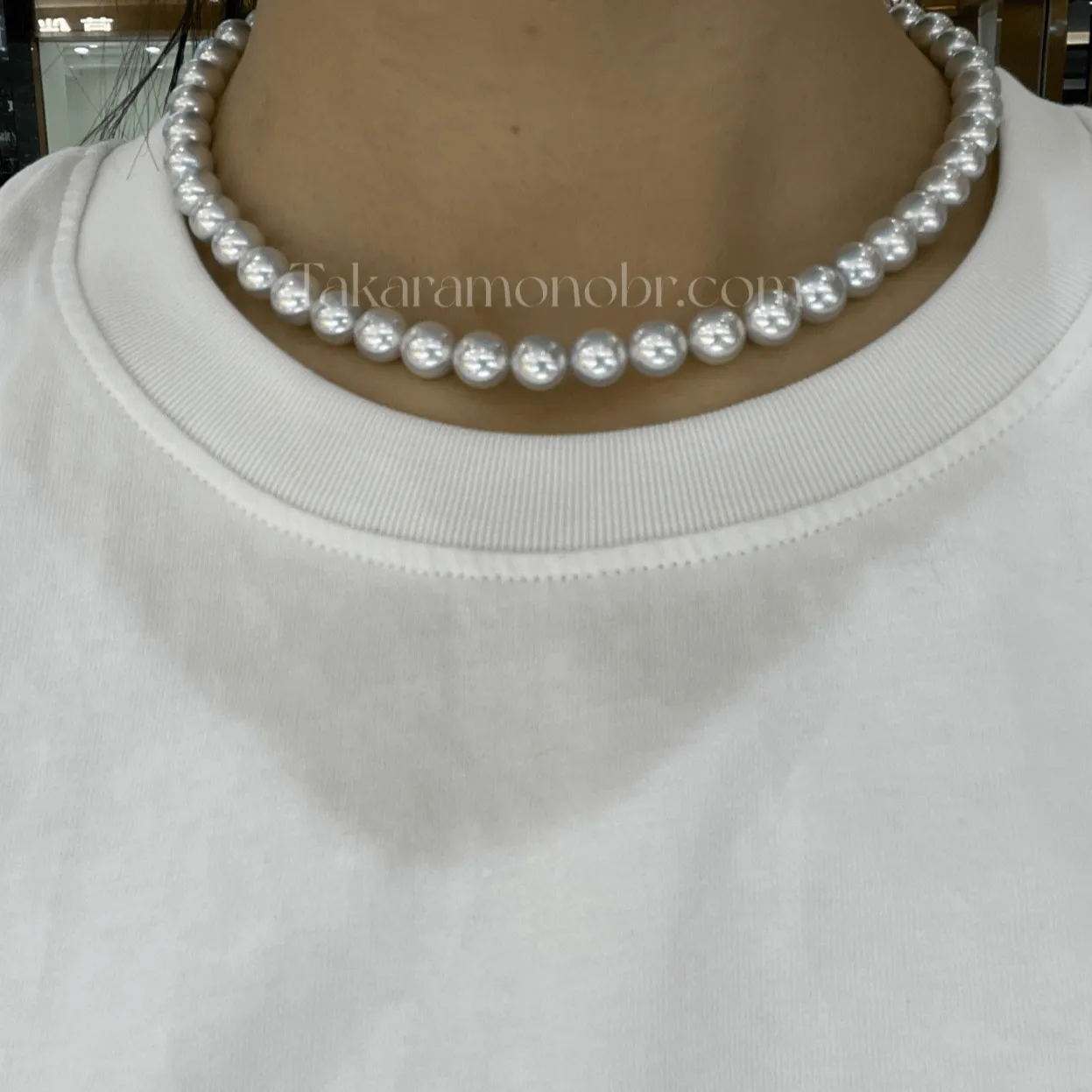 MADAMA | 真多麻 | 8.0-8.5 mm Natural Silver-Blue Akoya Pearl Necklace - PSL Certificate