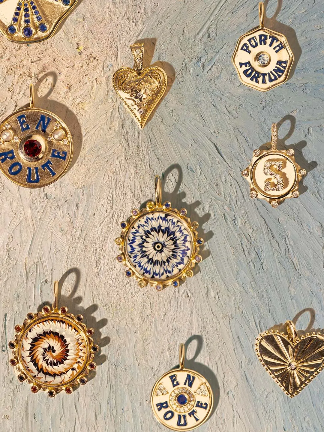 Mandala Tie Dye Necklace Blue