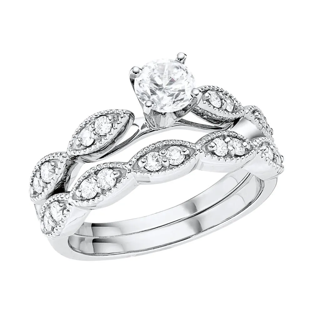 Marquis Vintage Style Diamond Band
