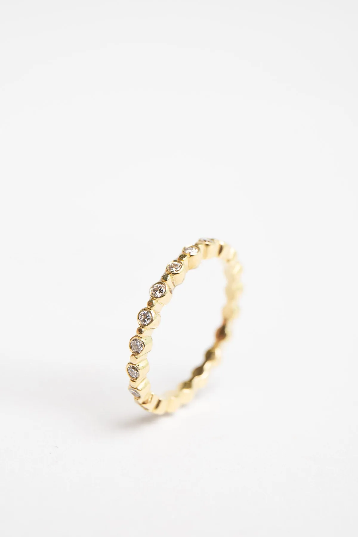MAUD JEWELRY | 18K GOLD 30 DIAMOND STACK RING