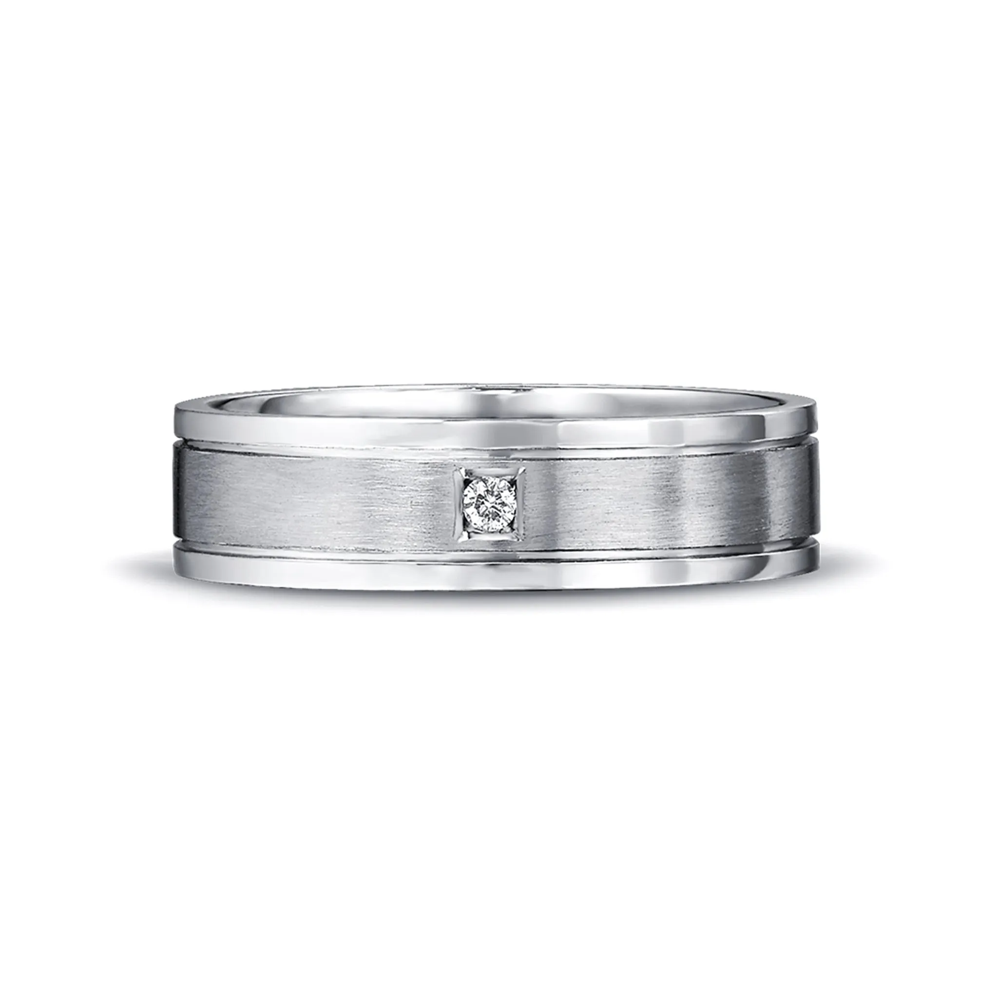 Max-Line Diamond Wedding Band