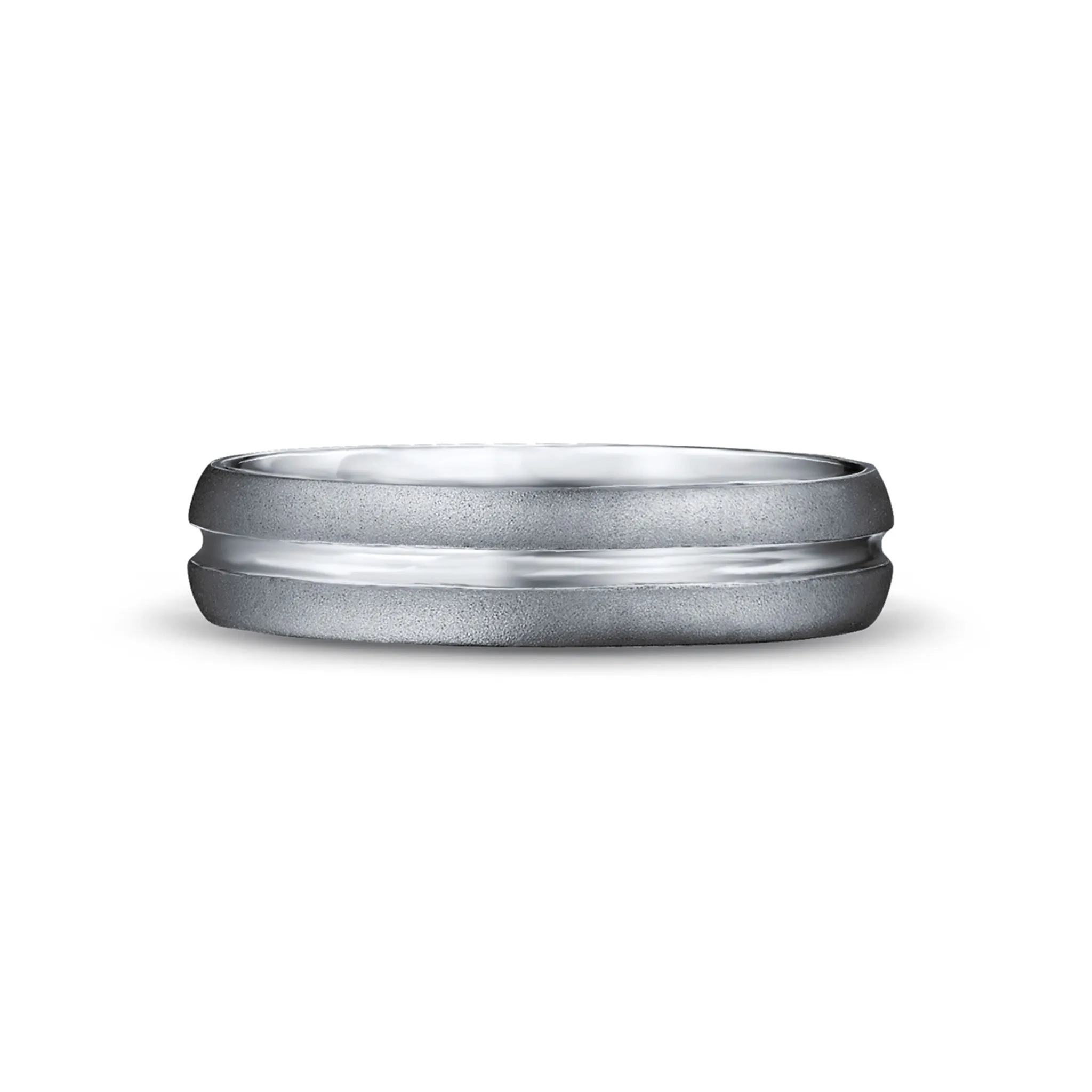 Max-line Single Groove Rounded Wedding Band