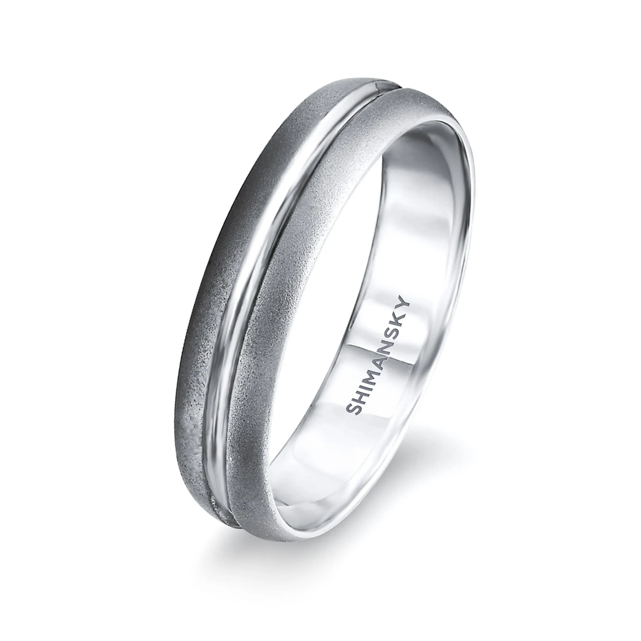 Max-line Single Groove Rounded Wedding Band