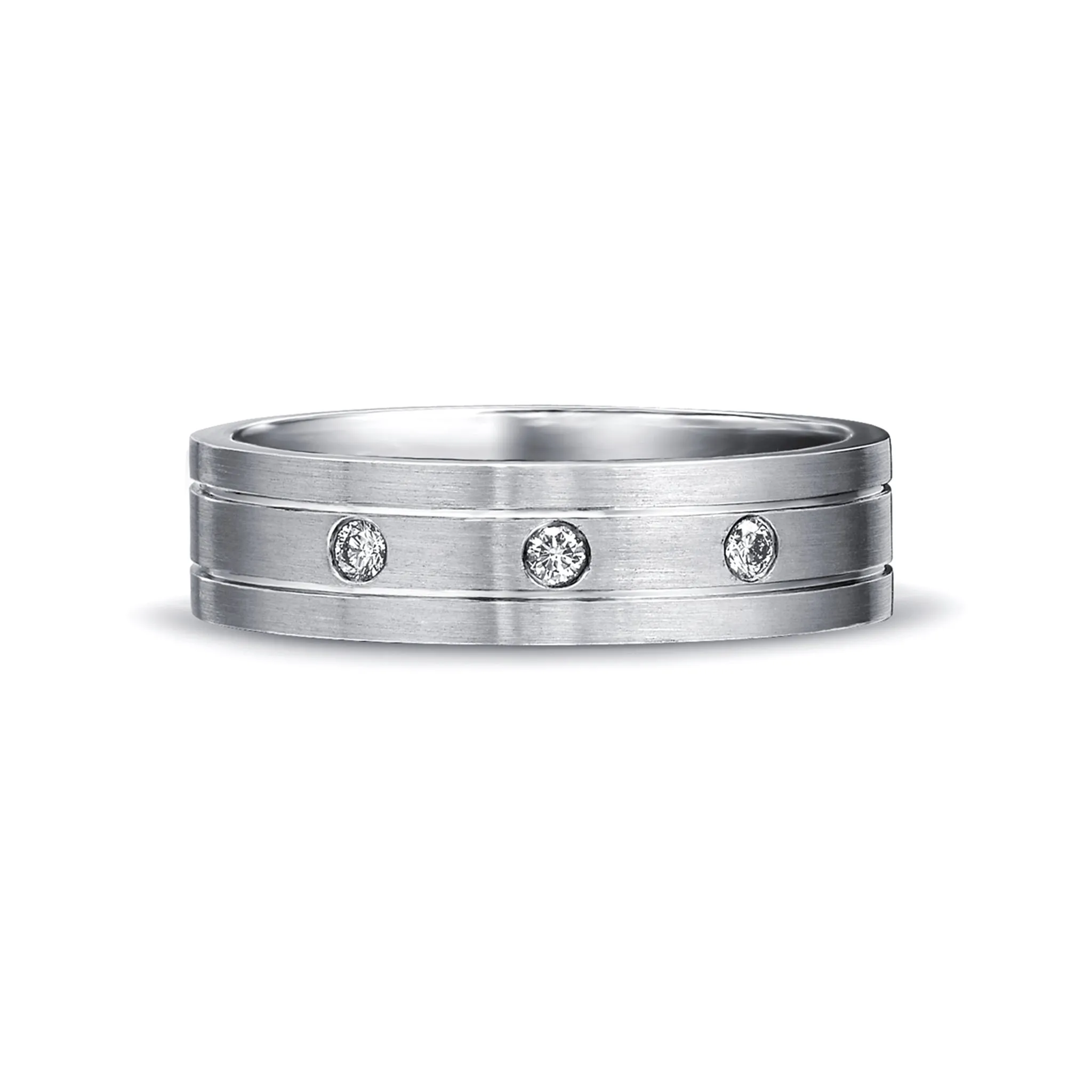 Max-Line Trio Diamond Wedding Band