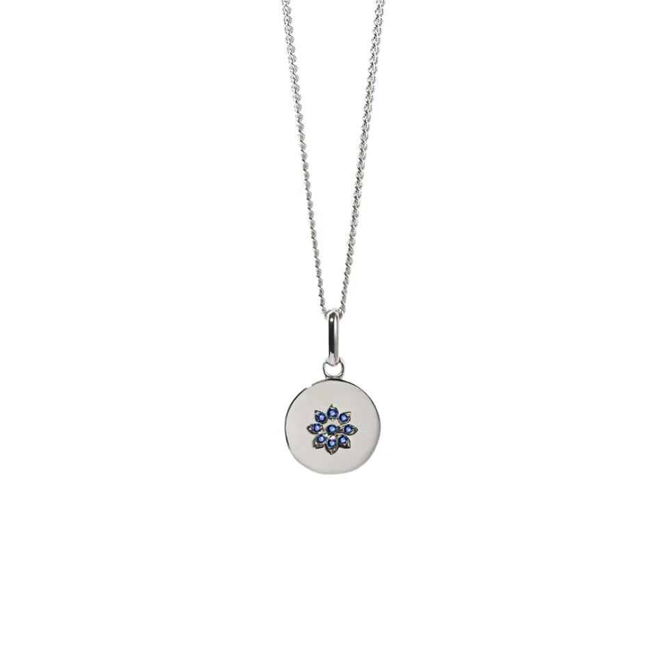 Meadowlark Violet Necklace - Sterling Silver & Blue Sapphire