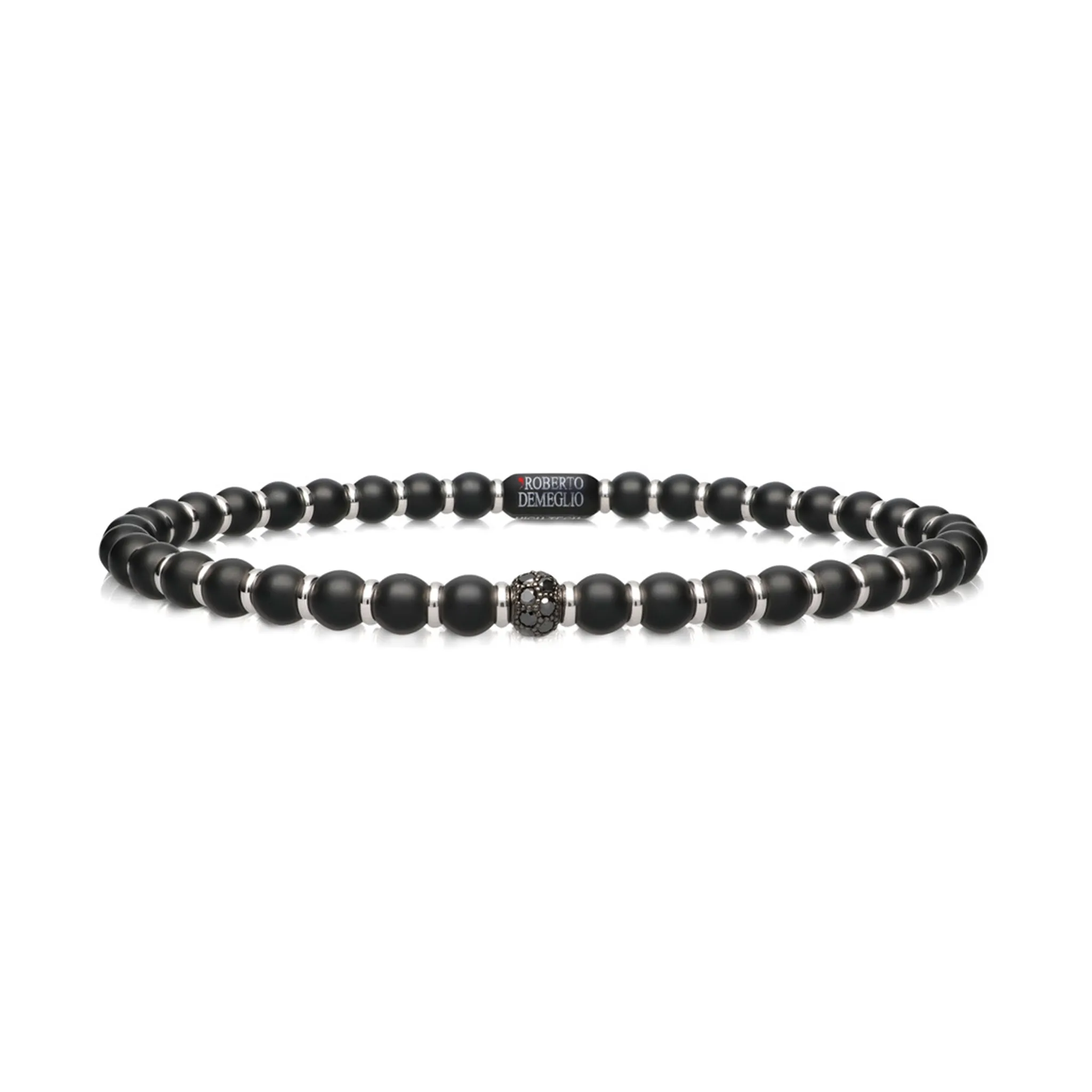 Men's Sfera Black Matte Ceramic Bracelet