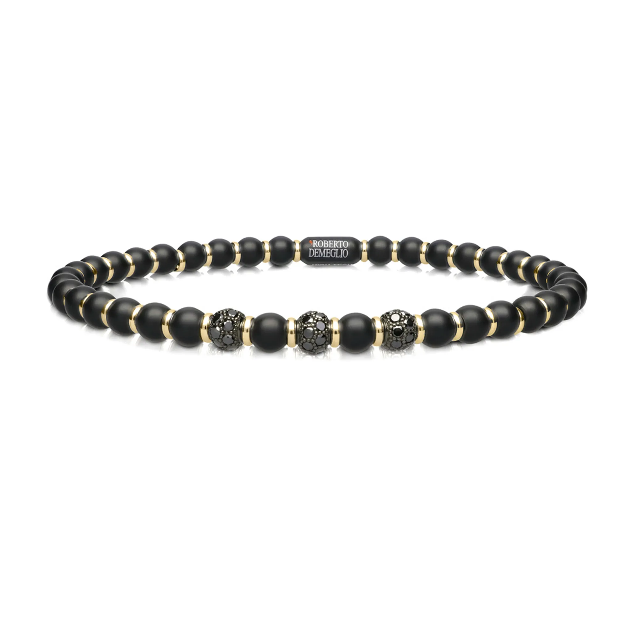 Men's Sfera Black Matte Ceramic Bracelet