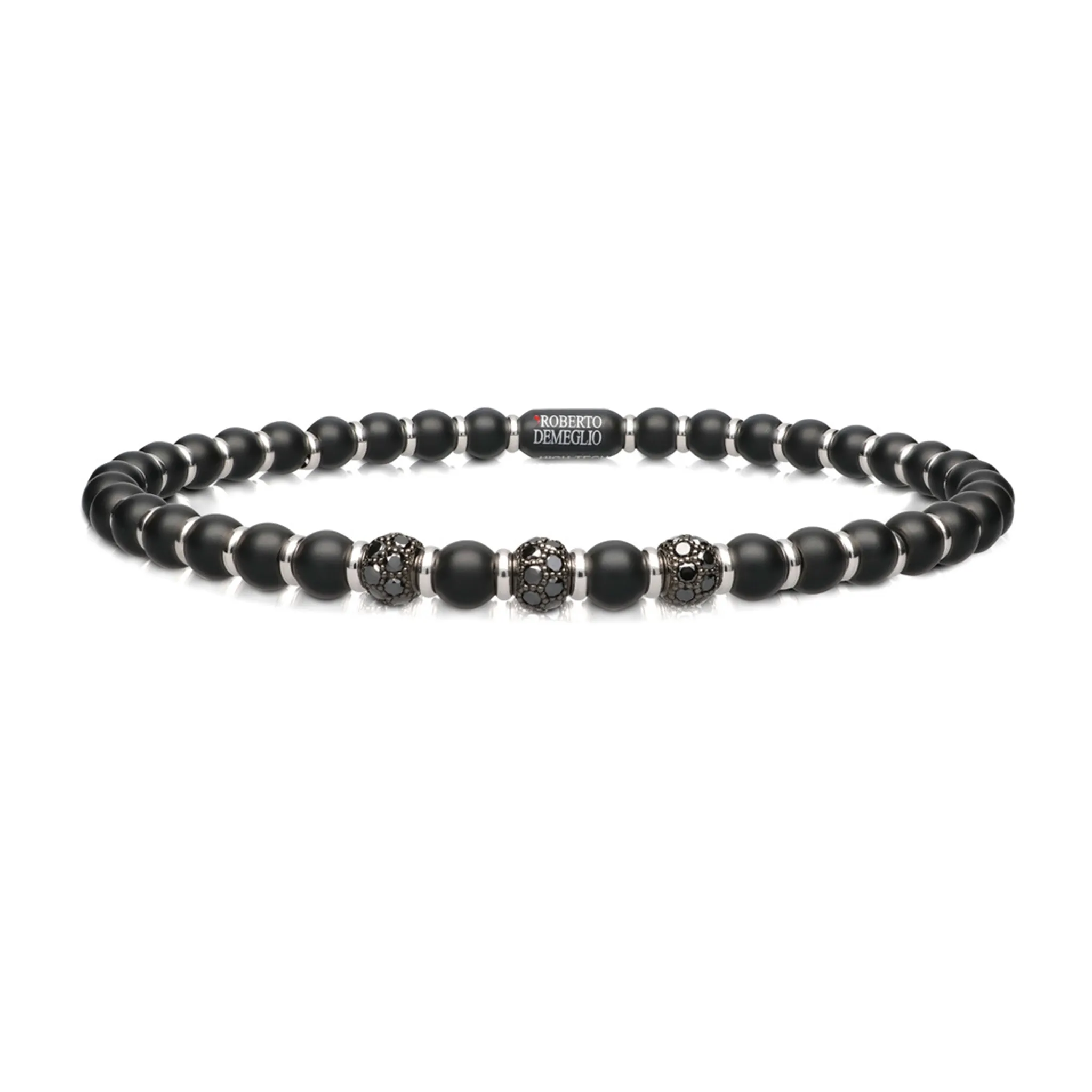 Men's Sfera Black Matte Ceramic Bracelet