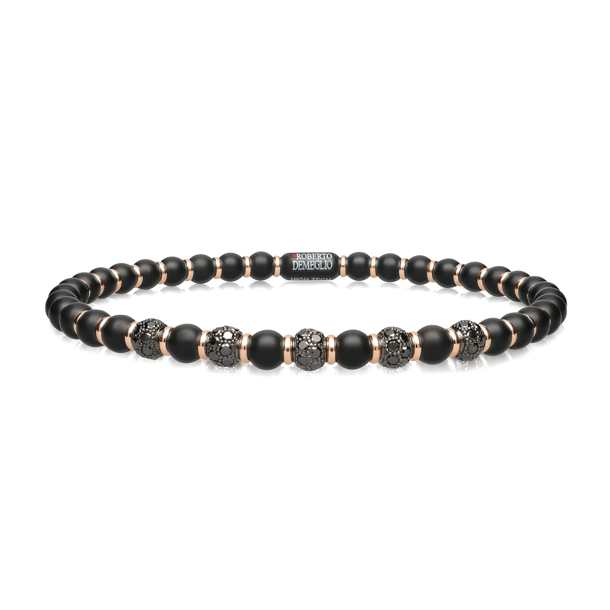 Men's Sfera Black Matte Ceramic Bracelet