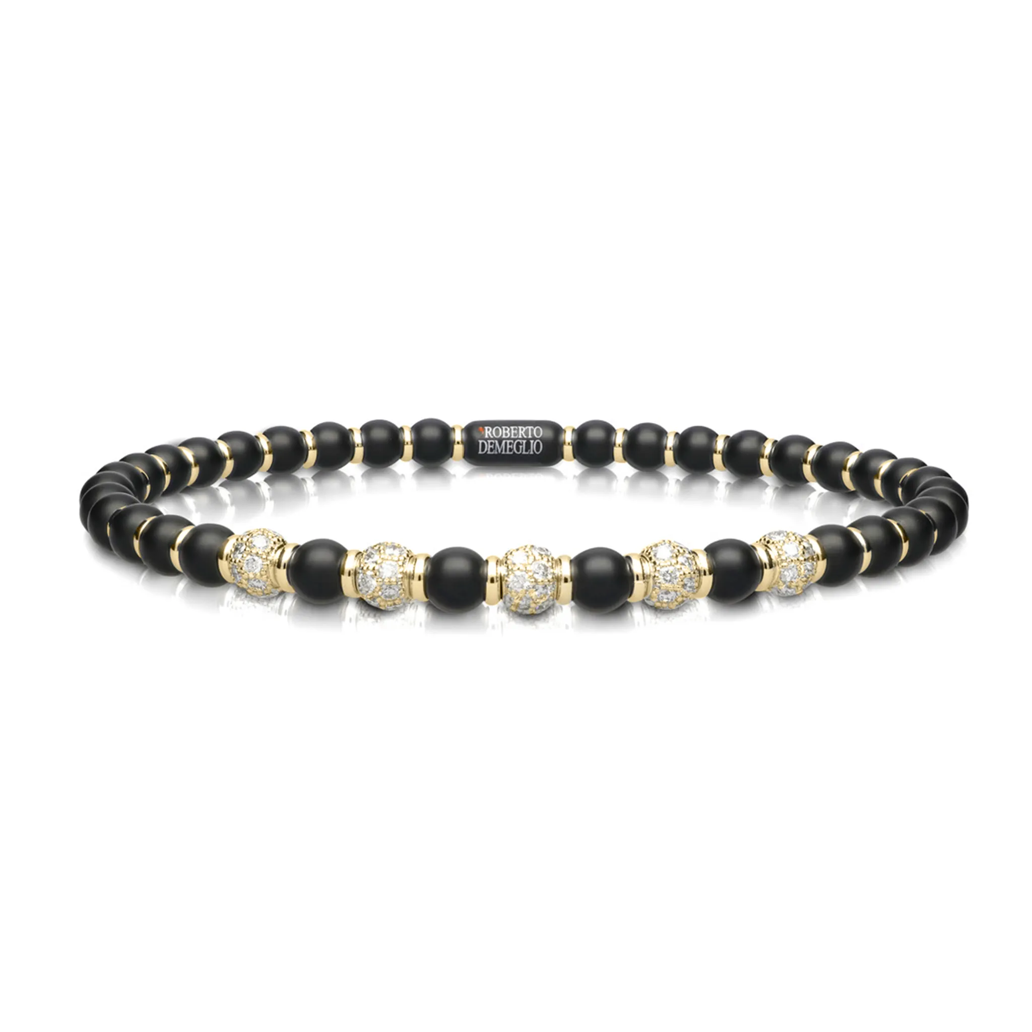 Men's Sfera Black Matte Ceramic Bracelet