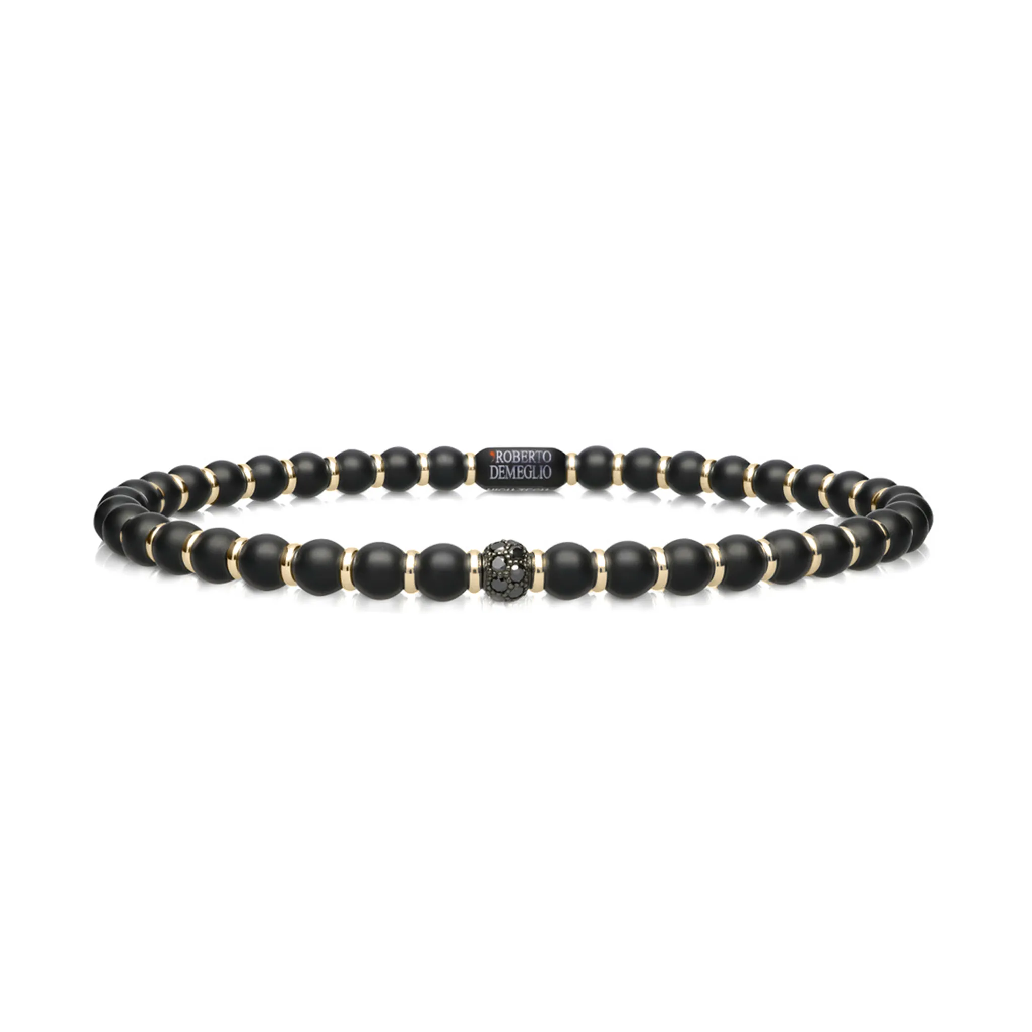 Men's Sfera Black Matte Ceramic Bracelet
