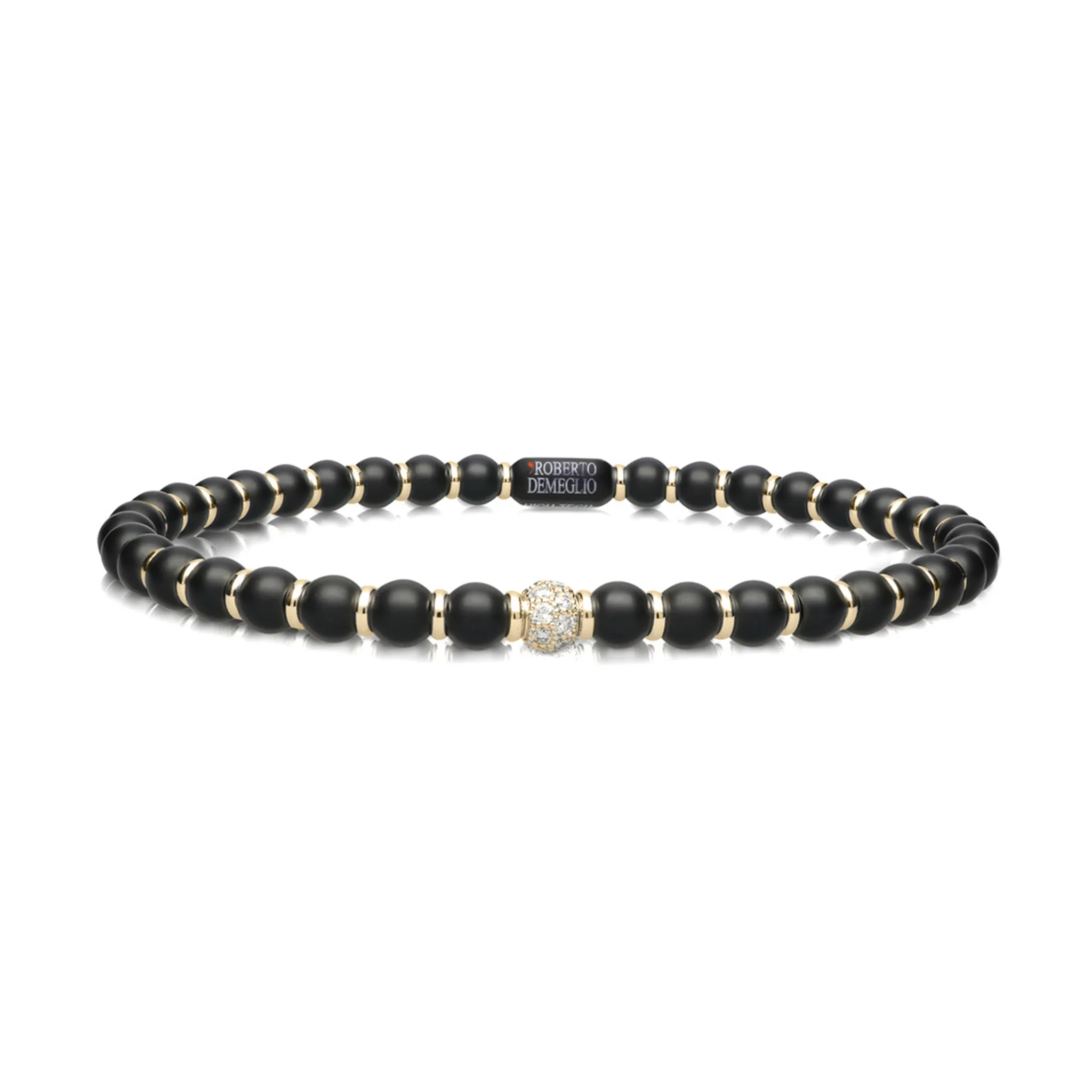 Men's Sfera Black Matte Ceramic Bracelet