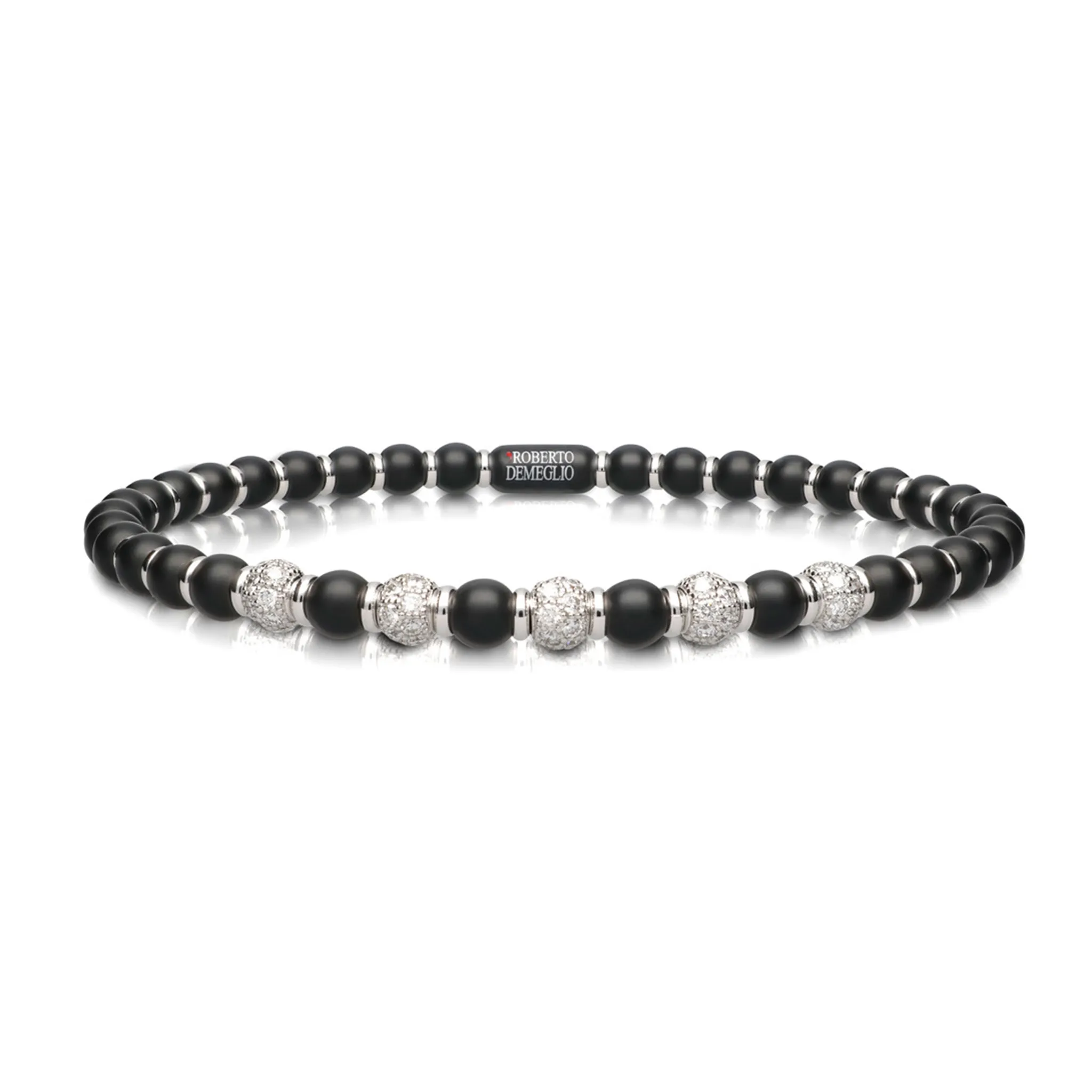 Men's Sfera Black Matte Ceramic Bracelet