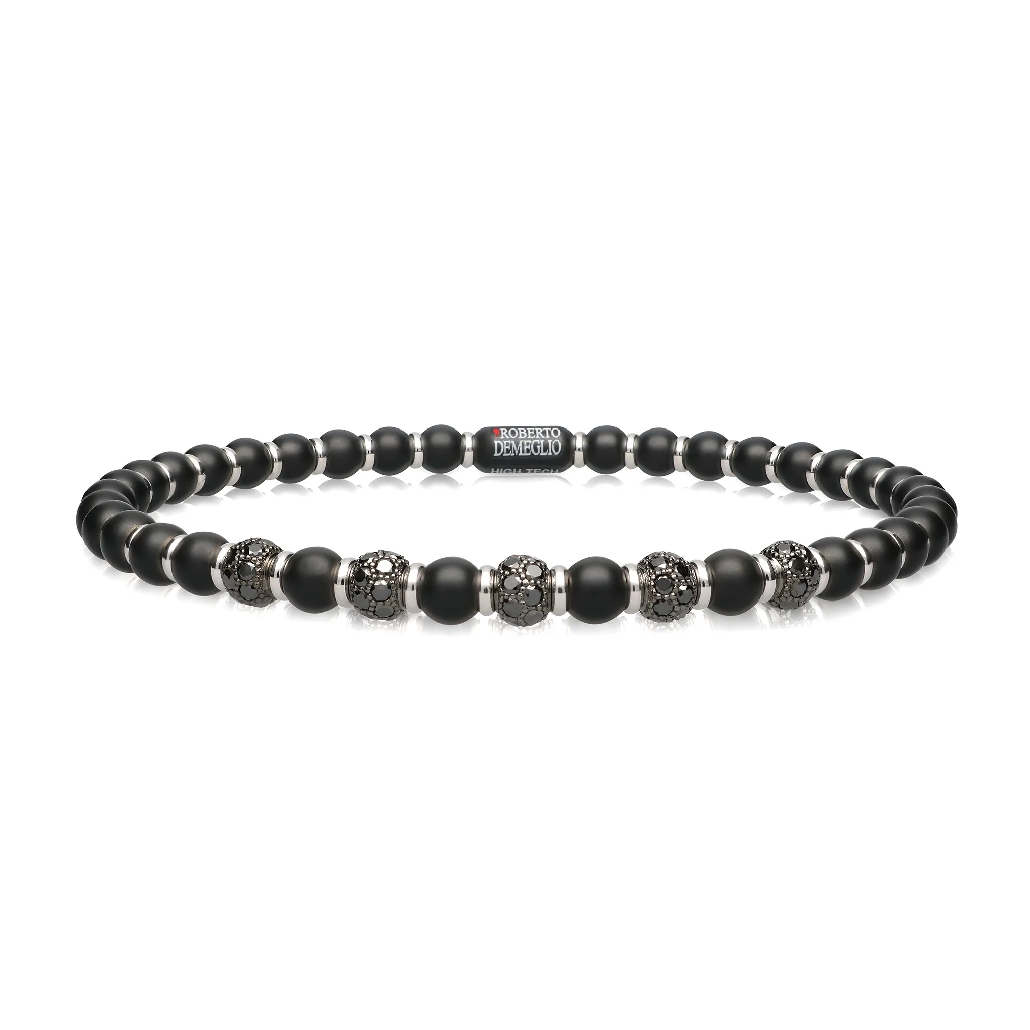 Men's Sfera Black Matte Ceramic Bracelet