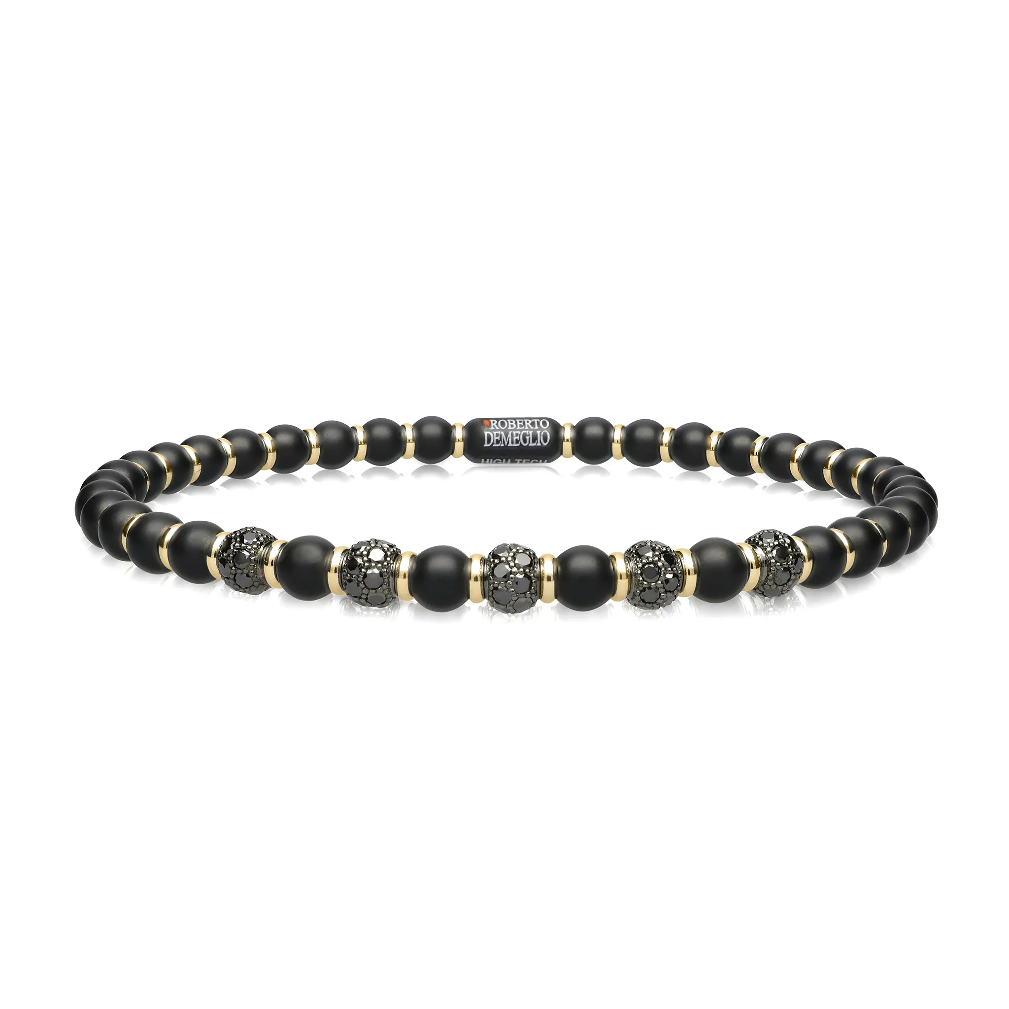 Men's Sfera Black Matte Ceramic Bracelet