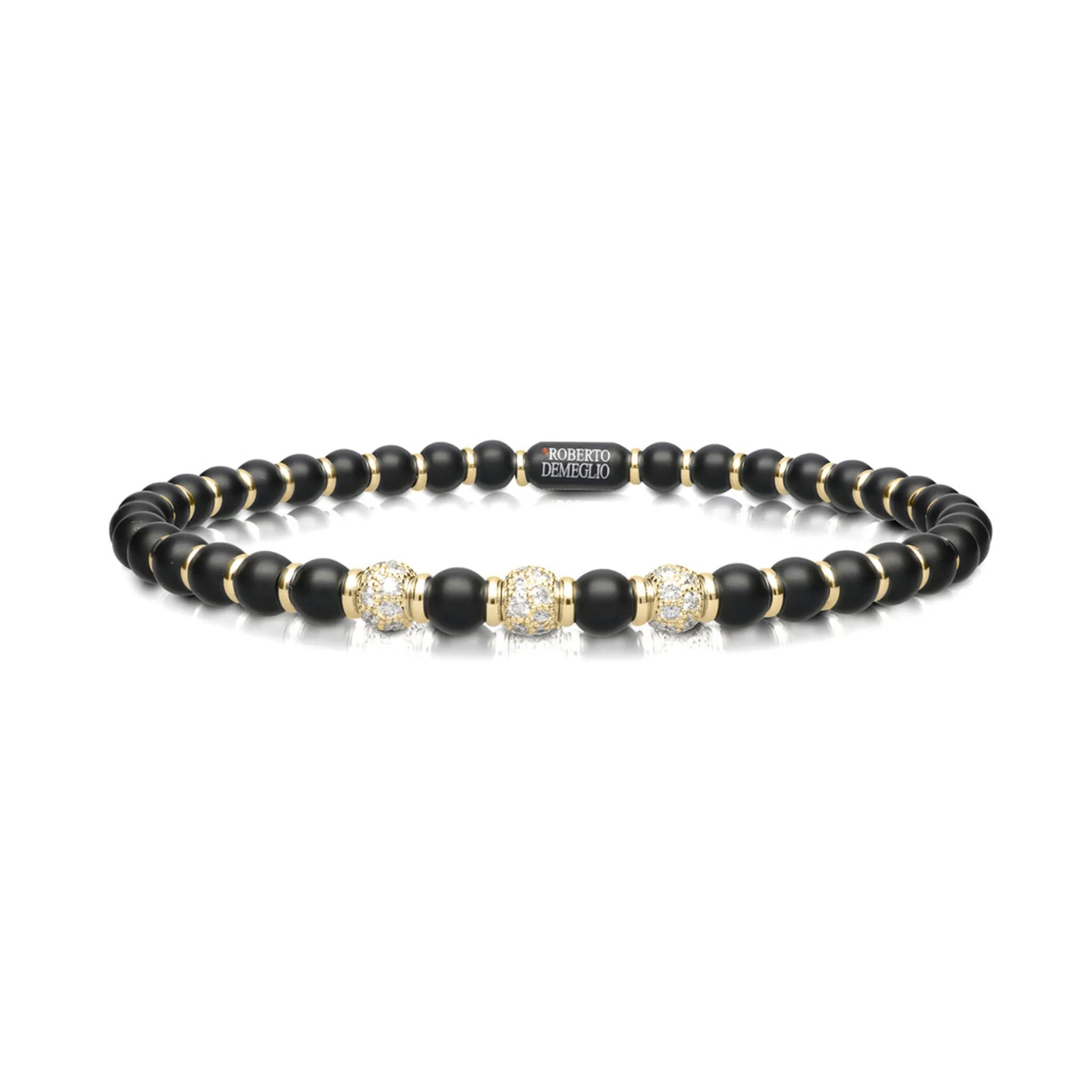 Men's Sfera Black Matte Ceramic Bracelet