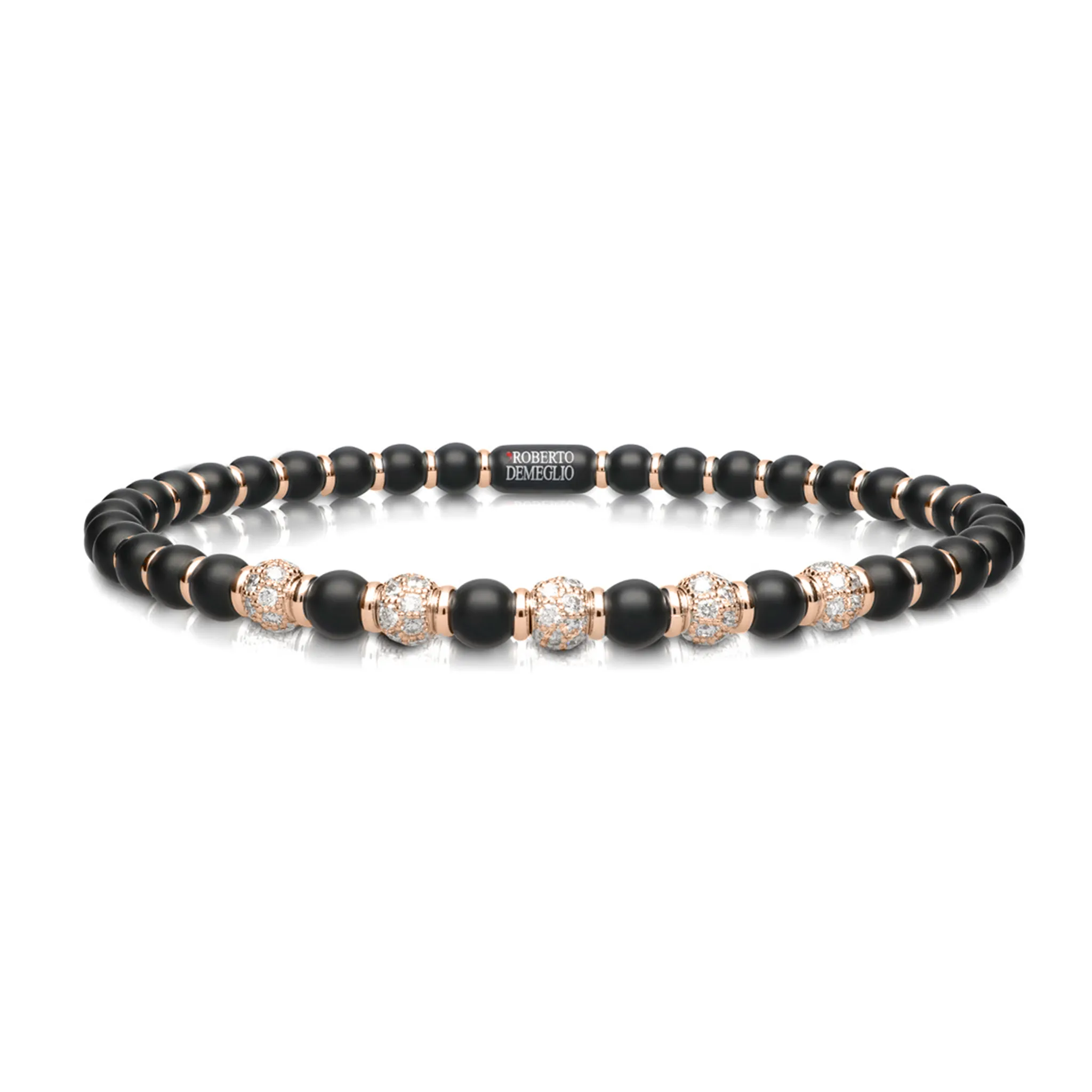 Men's Sfera Black Matte Ceramic Bracelet