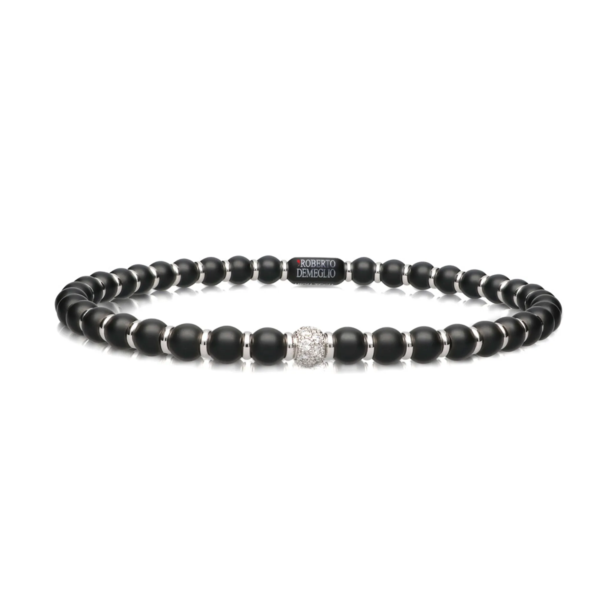 Men's Sfera Black Matte Ceramic Bracelet
