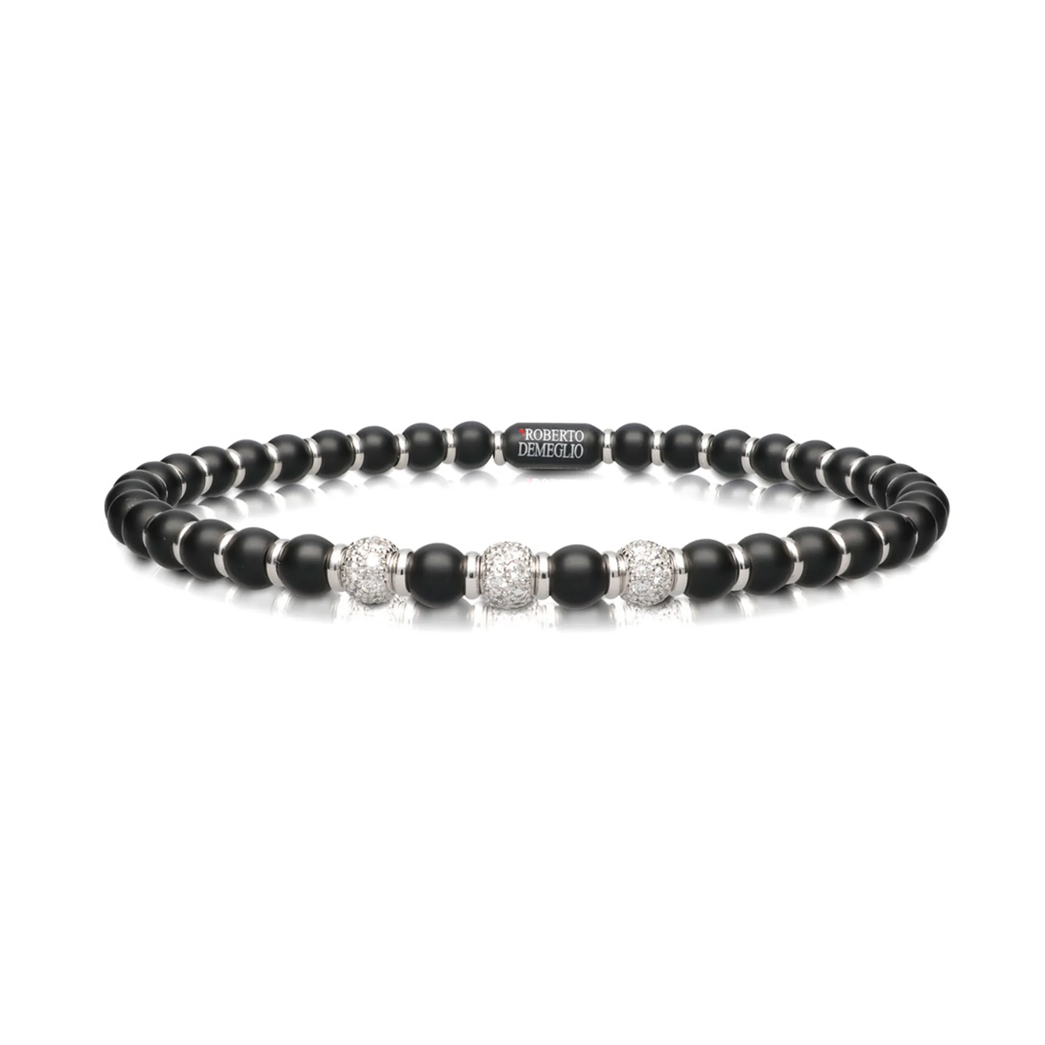 Men's Sfera Black Matte Ceramic Bracelet