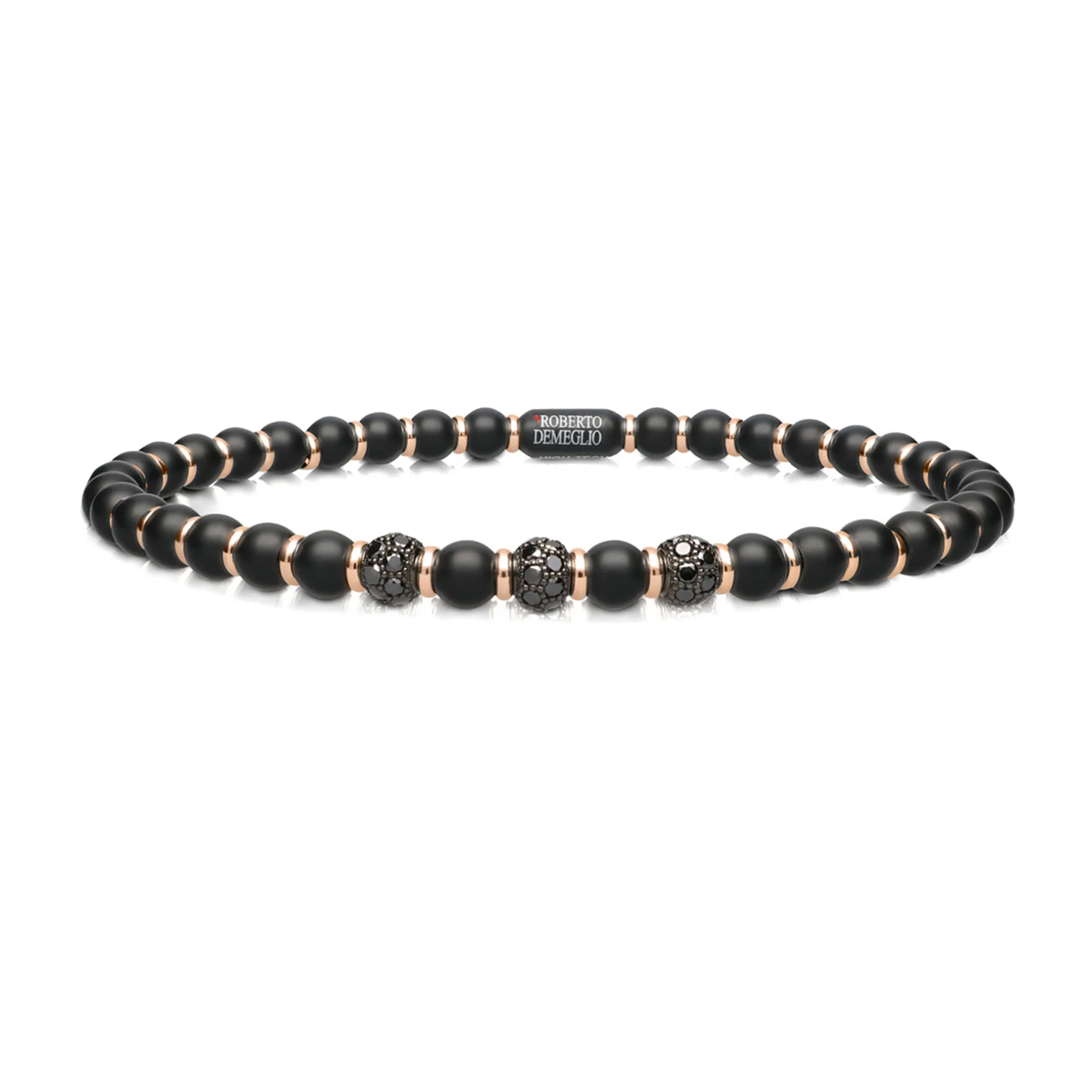 Men's Sfera Black Matte Ceramic Bracelet