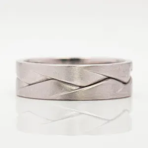 Men's Wedding Band in 14k White Gold