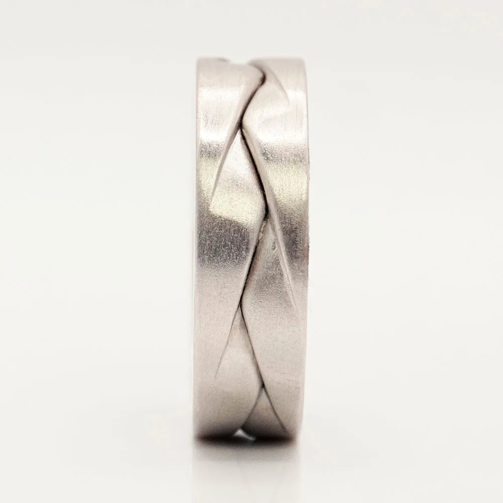 Men's Wedding Band in 14k White Gold