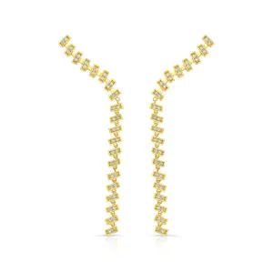 Merlon Rivulet Diamond Earrings