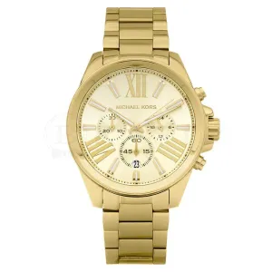 Michael Kors Gold Stainless Steel Gold Dial Chronograph Quartz Watch for Ladies - MK5711