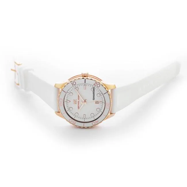 Michael Kors Runway White Silicon Strap Women's Watch MK6853