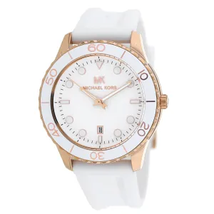Michael Kors Runway White Silicon Strap Women's Watch MK6853