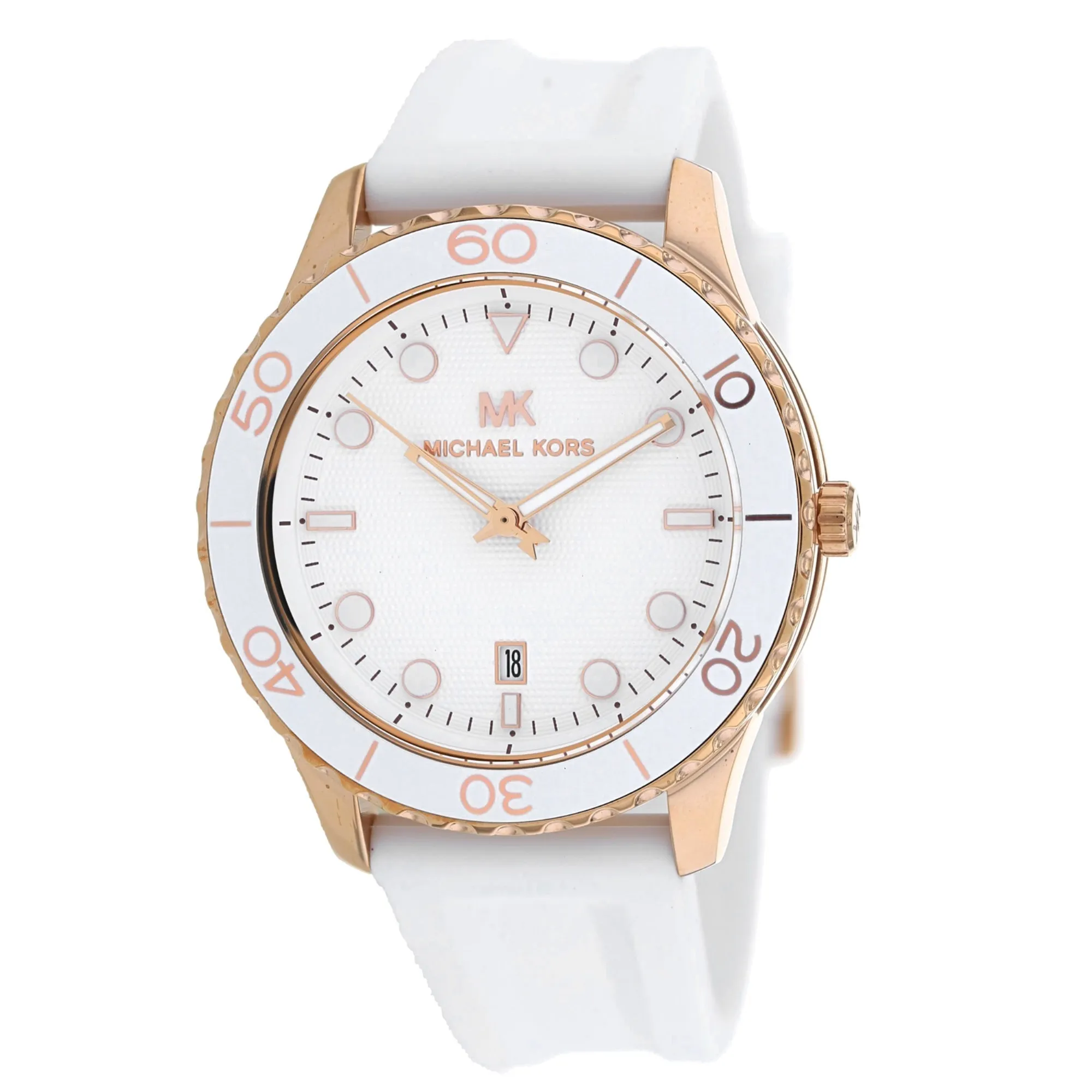 Michael Kors Runway White Silicon Strap Women's Watch MK6853