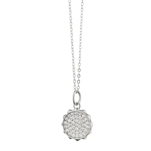 Mini Sapphire "Happiness" Sun Charm Necklace