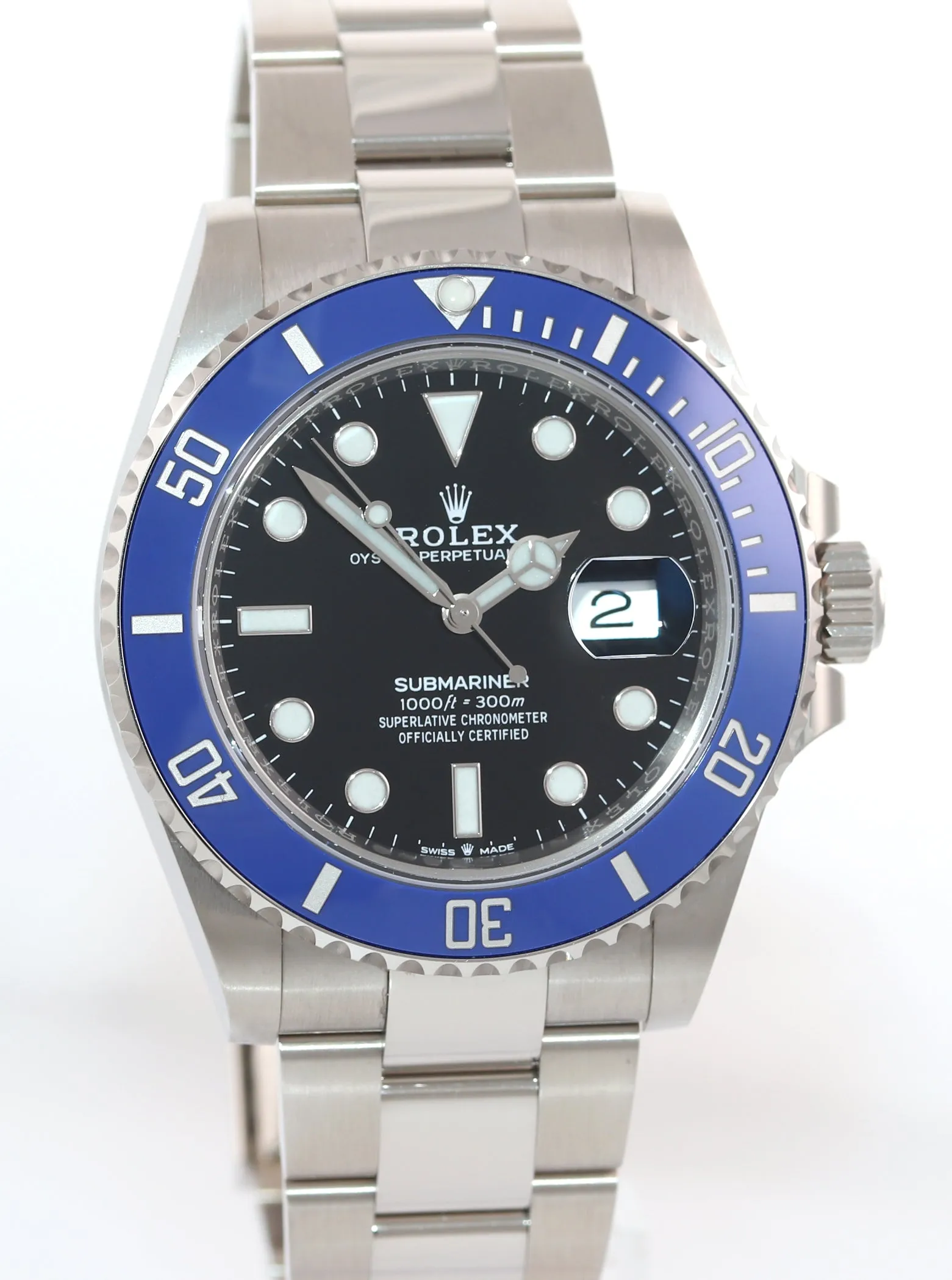 MINT 2022 NEW PAPERS Rolex Submariner Blue Smurf 126619 White Gold Watch Box