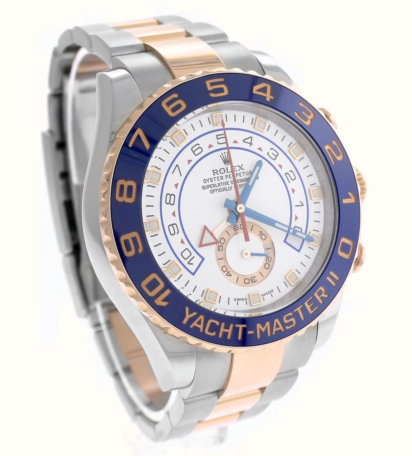 MINT Rolex Yacht-Master II 44mm Two-Tone Rose Gold Ceramic Watch 116681