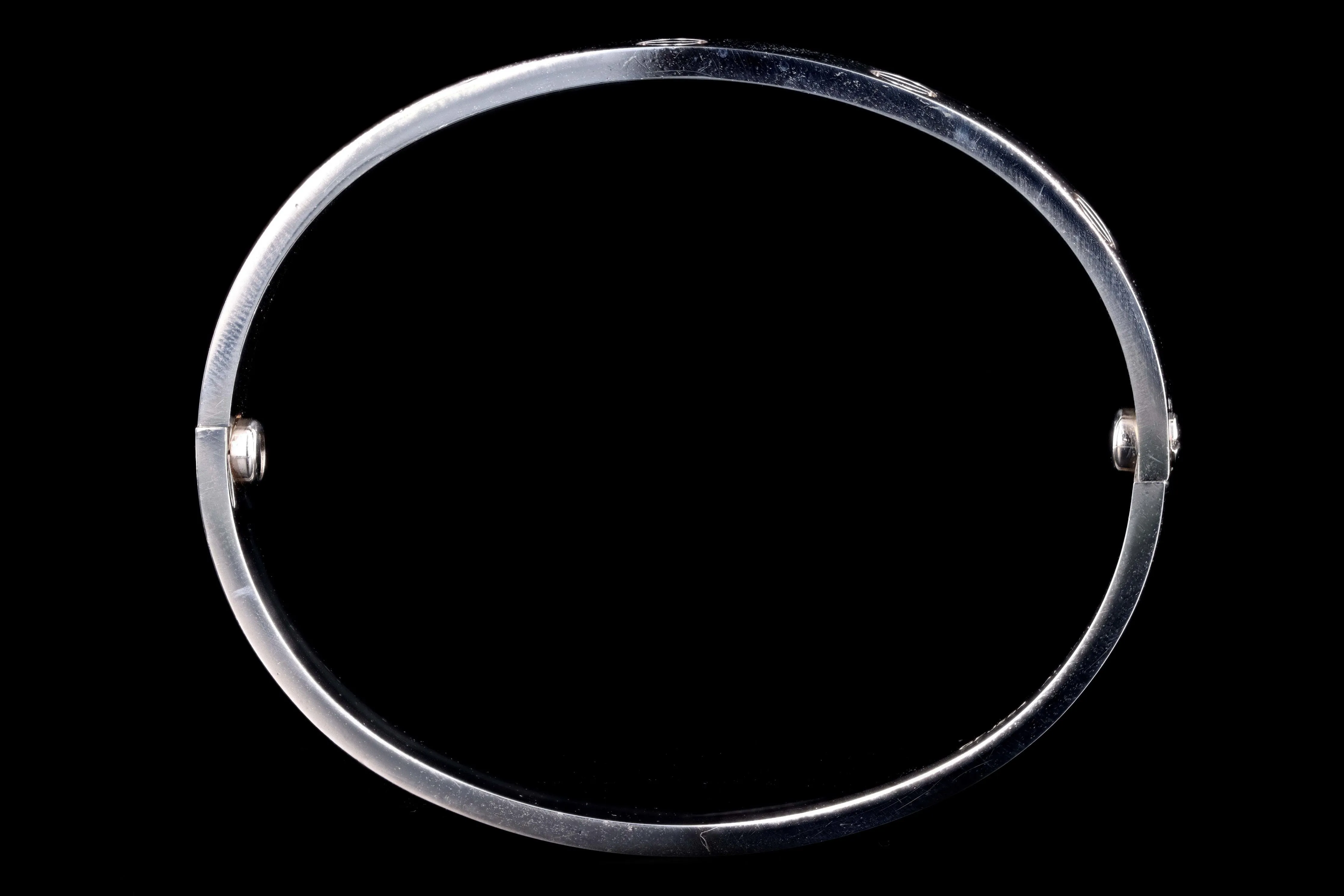 Modern Cartier 18K White Gold Love Bracelet Size 17