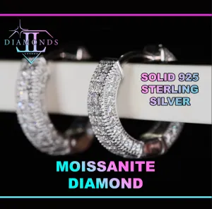 Moissanite Diamond Earrings | Moissanite Diamond Hoop Earrings