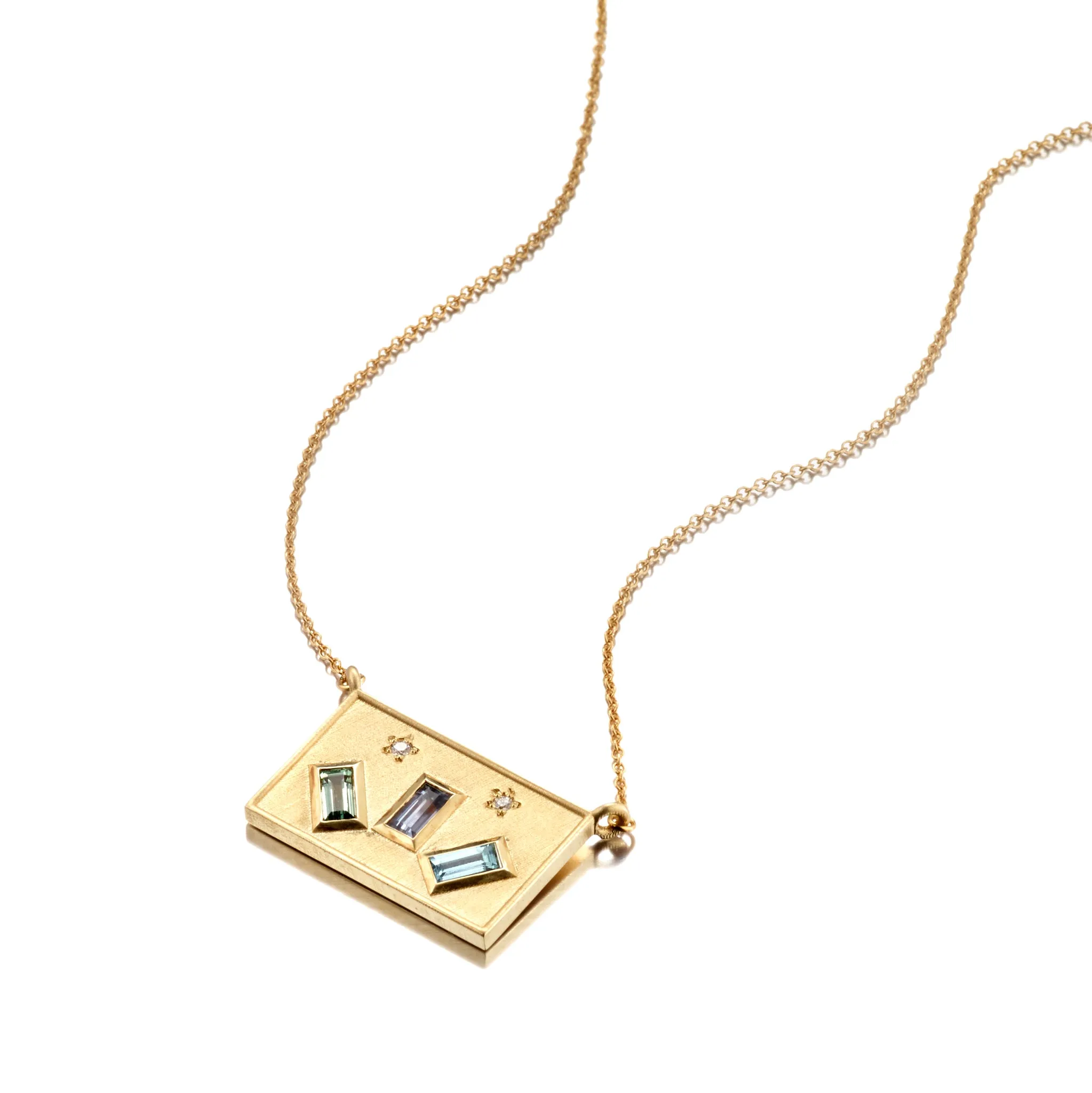 Montana Sapphire Tablet Necklace