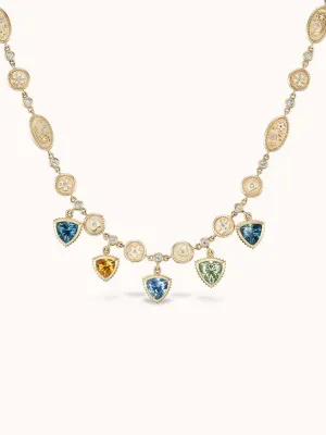 Montana Sapphire Trillion Necklace
