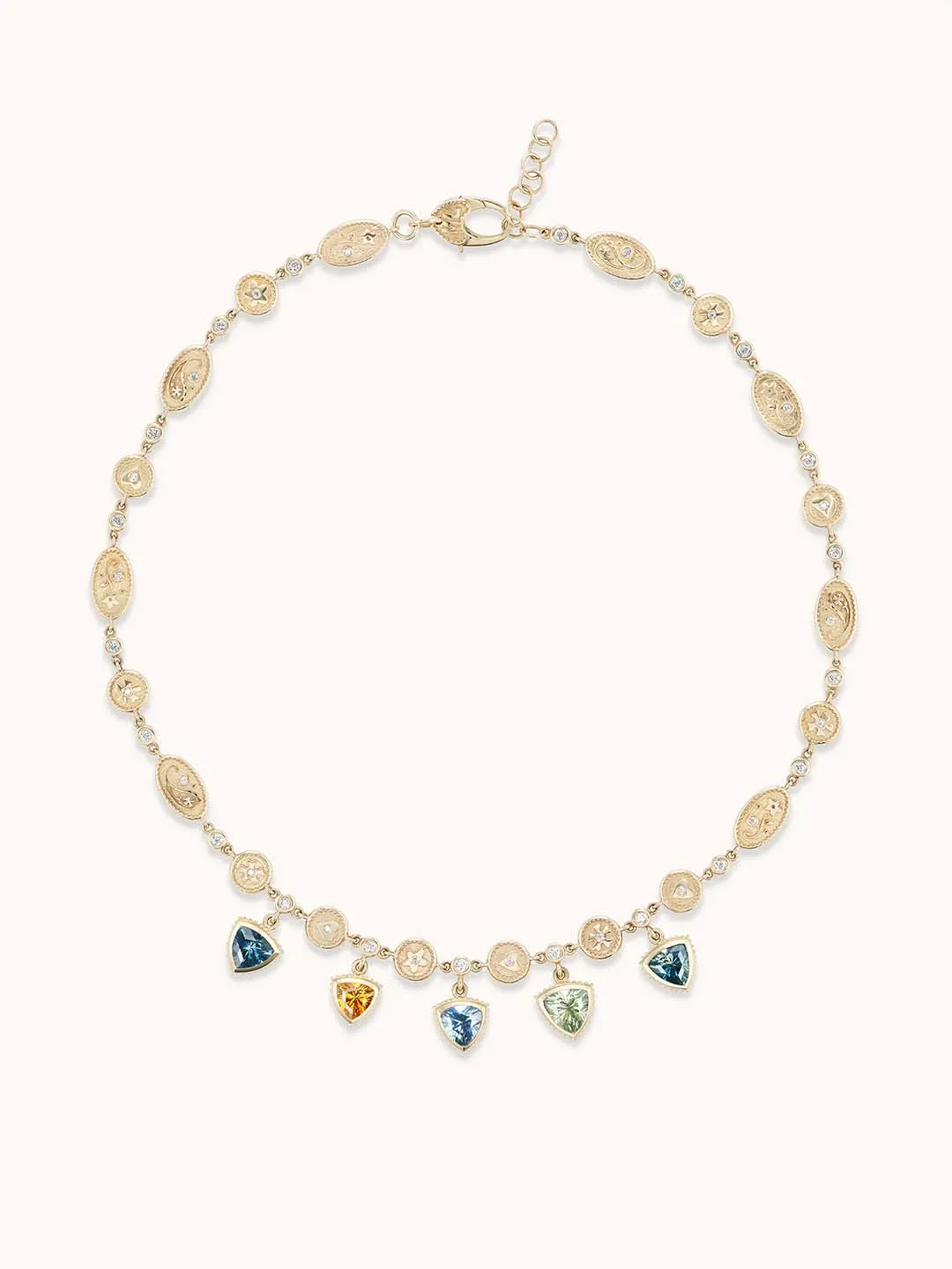 Montana Sapphire Trillion Necklace