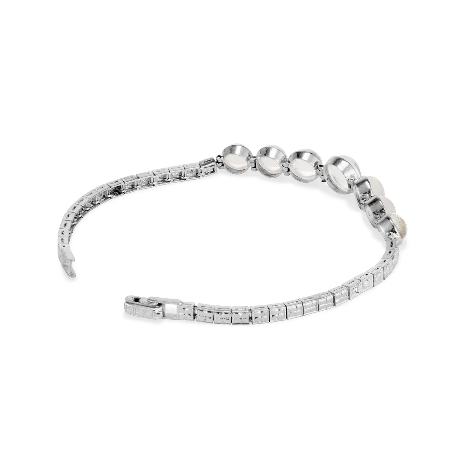 Moonstone and Diamond Bracelet
