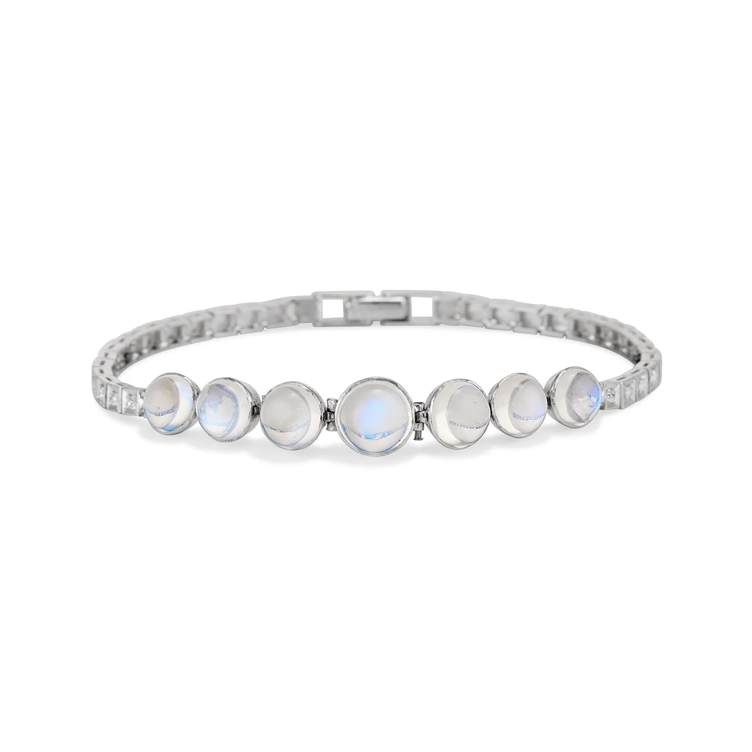 Moonstone and Diamond Bracelet
