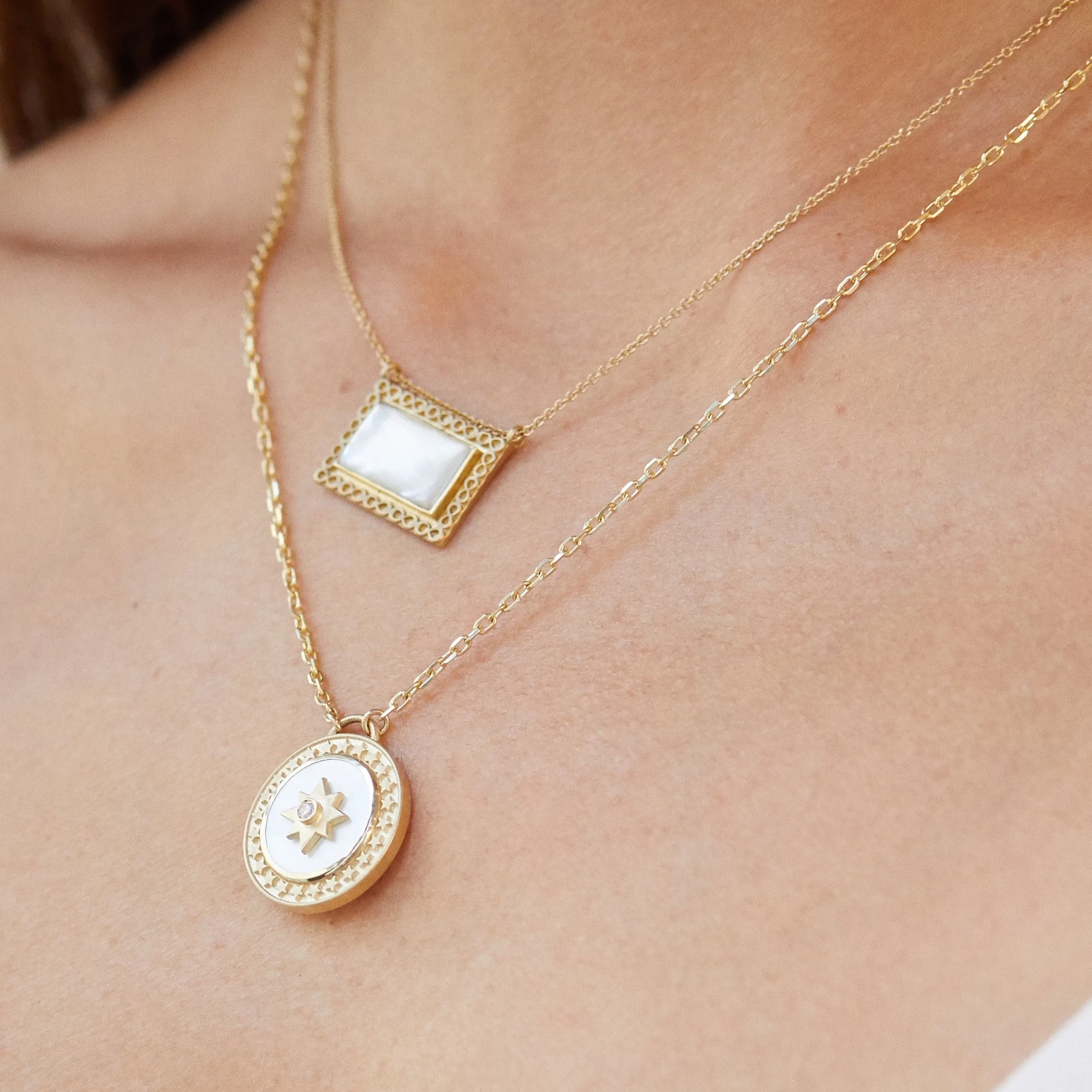 Mother of Pearl Star Pendant