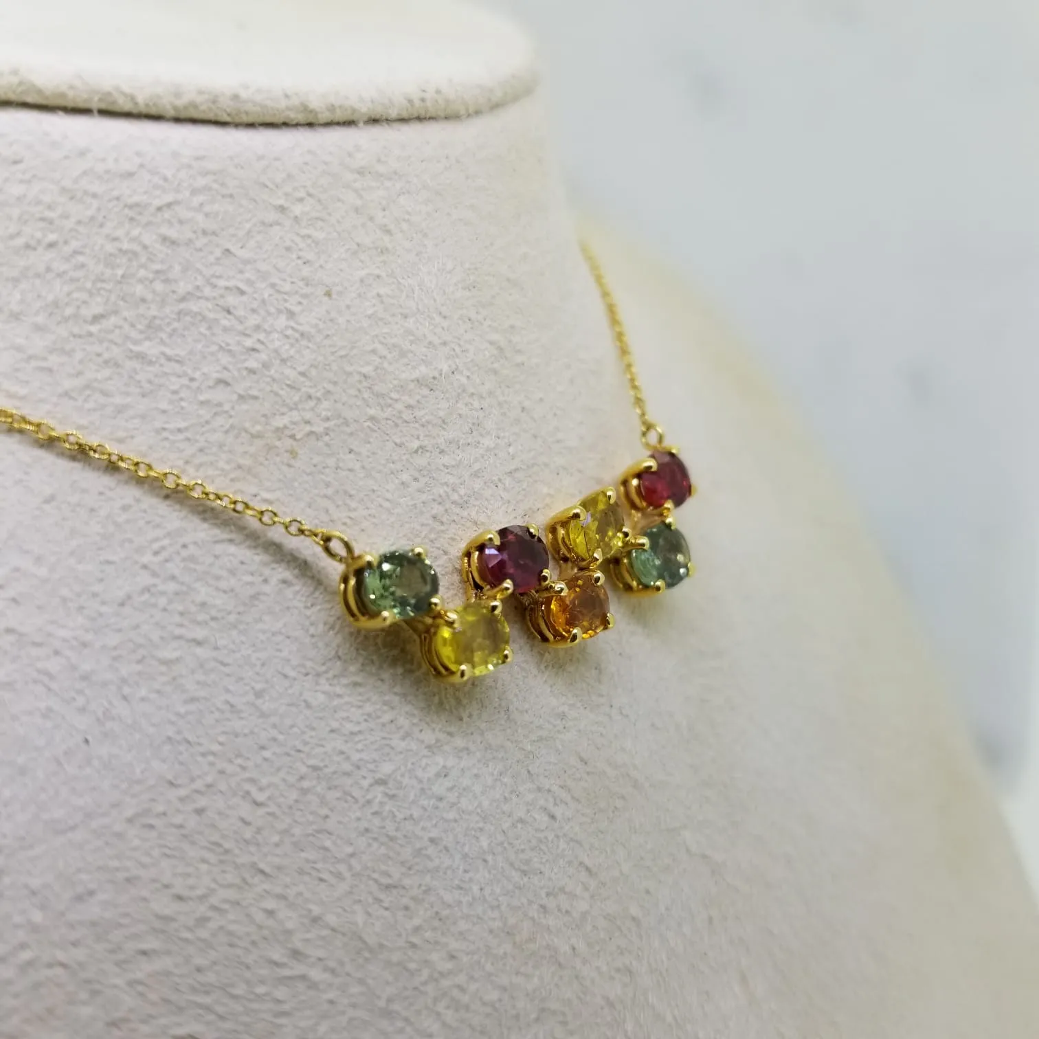 Multi-colored Sapphire Necklace