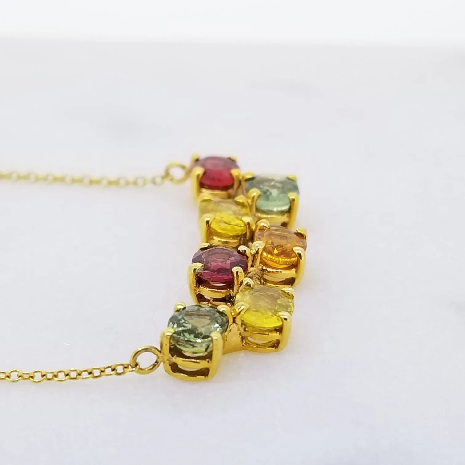 Multi-colored Sapphire Necklace