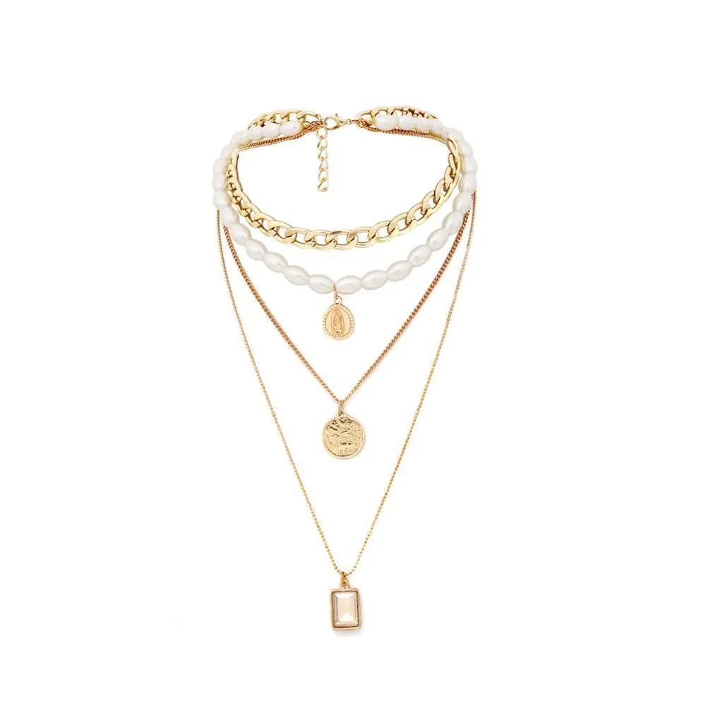 Multi Layered Pearl Choker