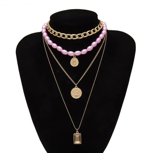 Multi Layered Pearl Choker
