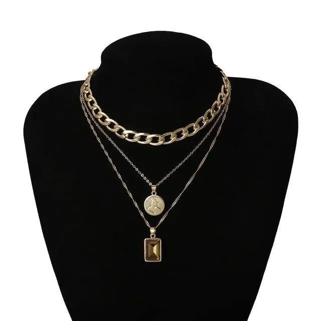 Multi Layered Pearl Choker